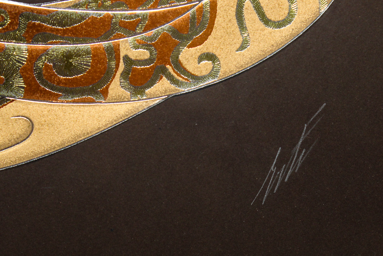 Erté Limited Edition Embossed Metallic Serigraph