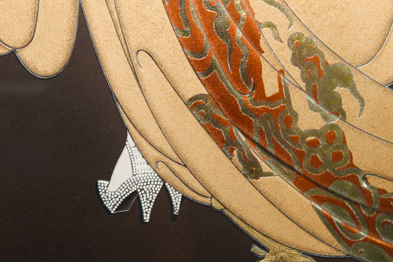 Erté Limited Edition Embossed Metallic Serigraph