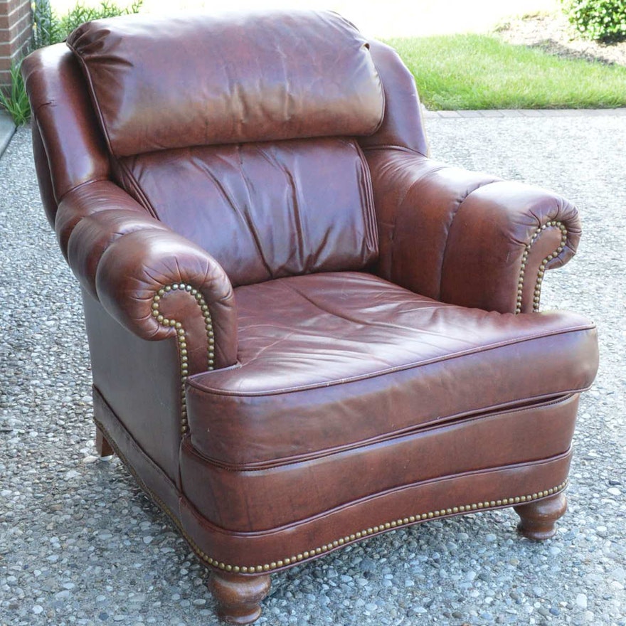 Vintage Leather Arm Chair by North Hickory Furniture Company