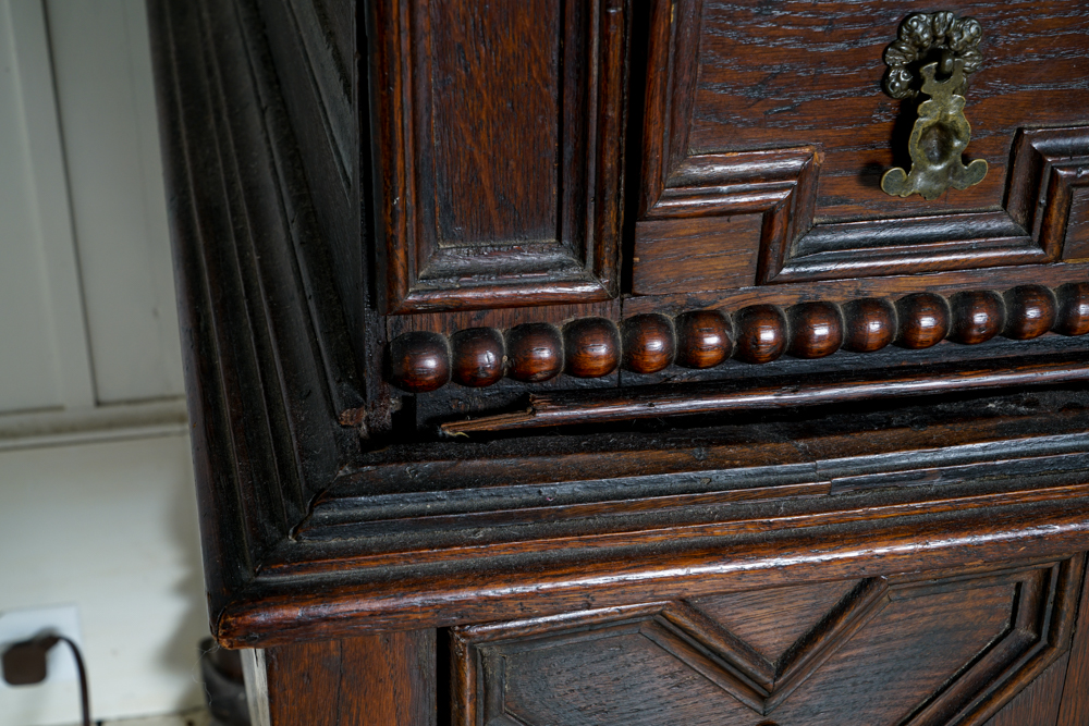 Antique William and Mary Oak Chest on Stand