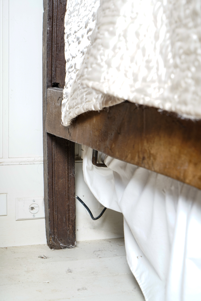 Partial Antique Elizabethan Style Oak Tester Bed Frame