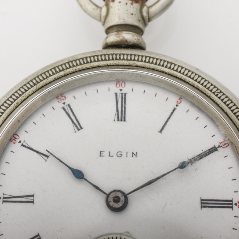 Antique 1910 Elgin Silverode Pocket Watch