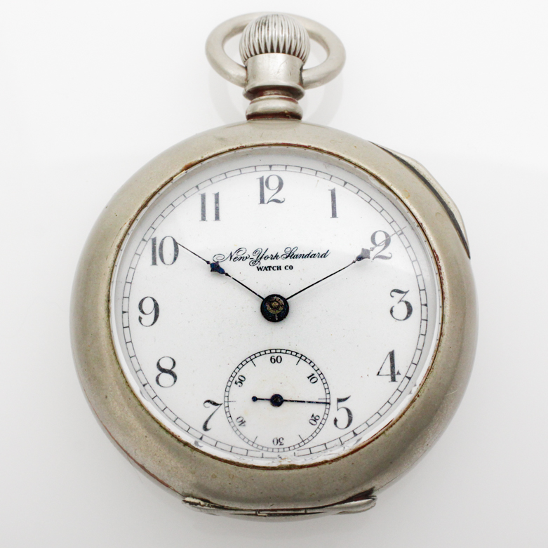 Antique New York Standard Silverine Pocket Watch