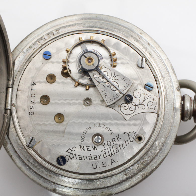 Antique New York Standard Silverine Pocket Watch