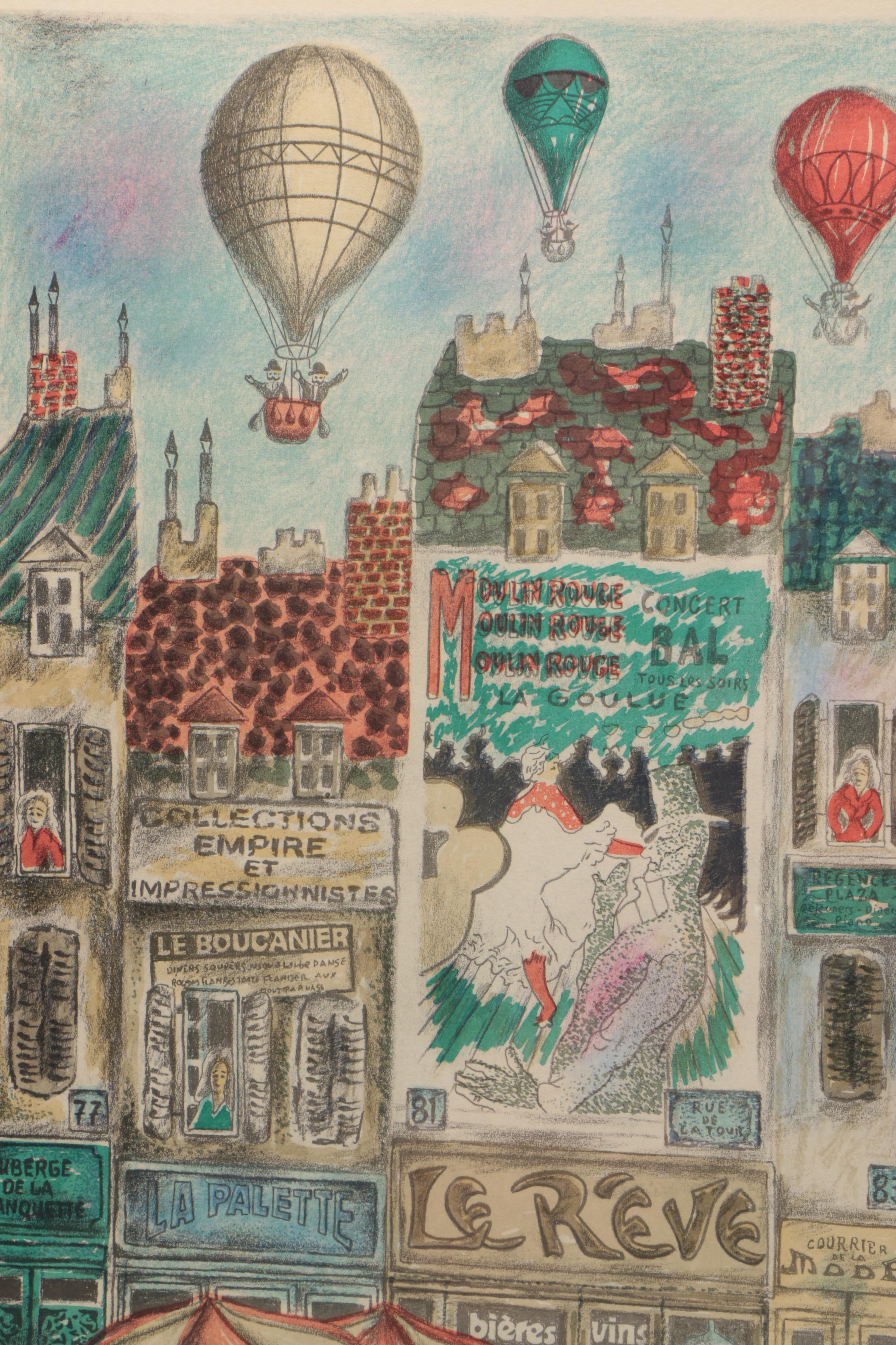 Josef Farhi Limited Edition Lithograph of City Block