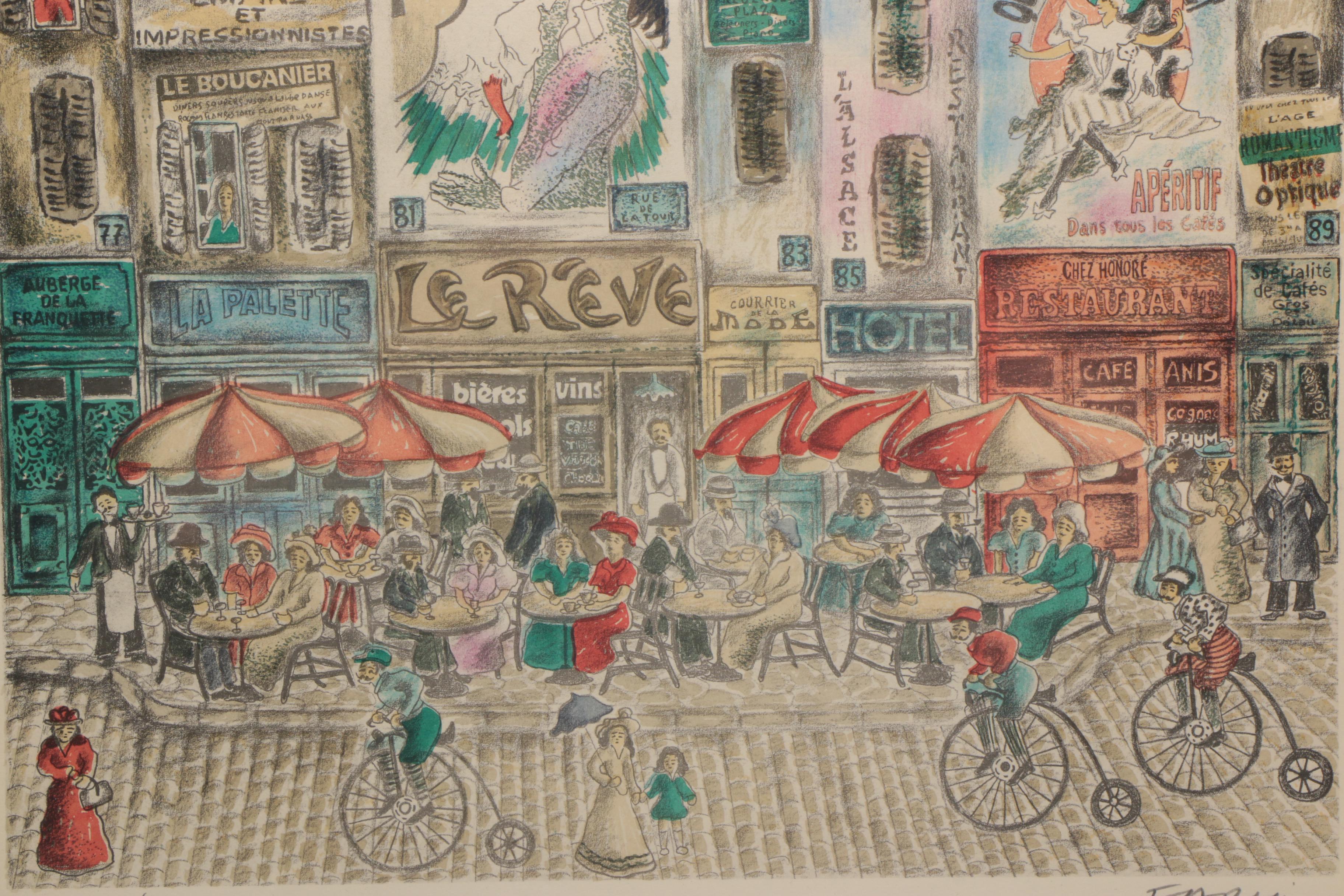 Josef Farhi Limited Edition Lithograph of City Block