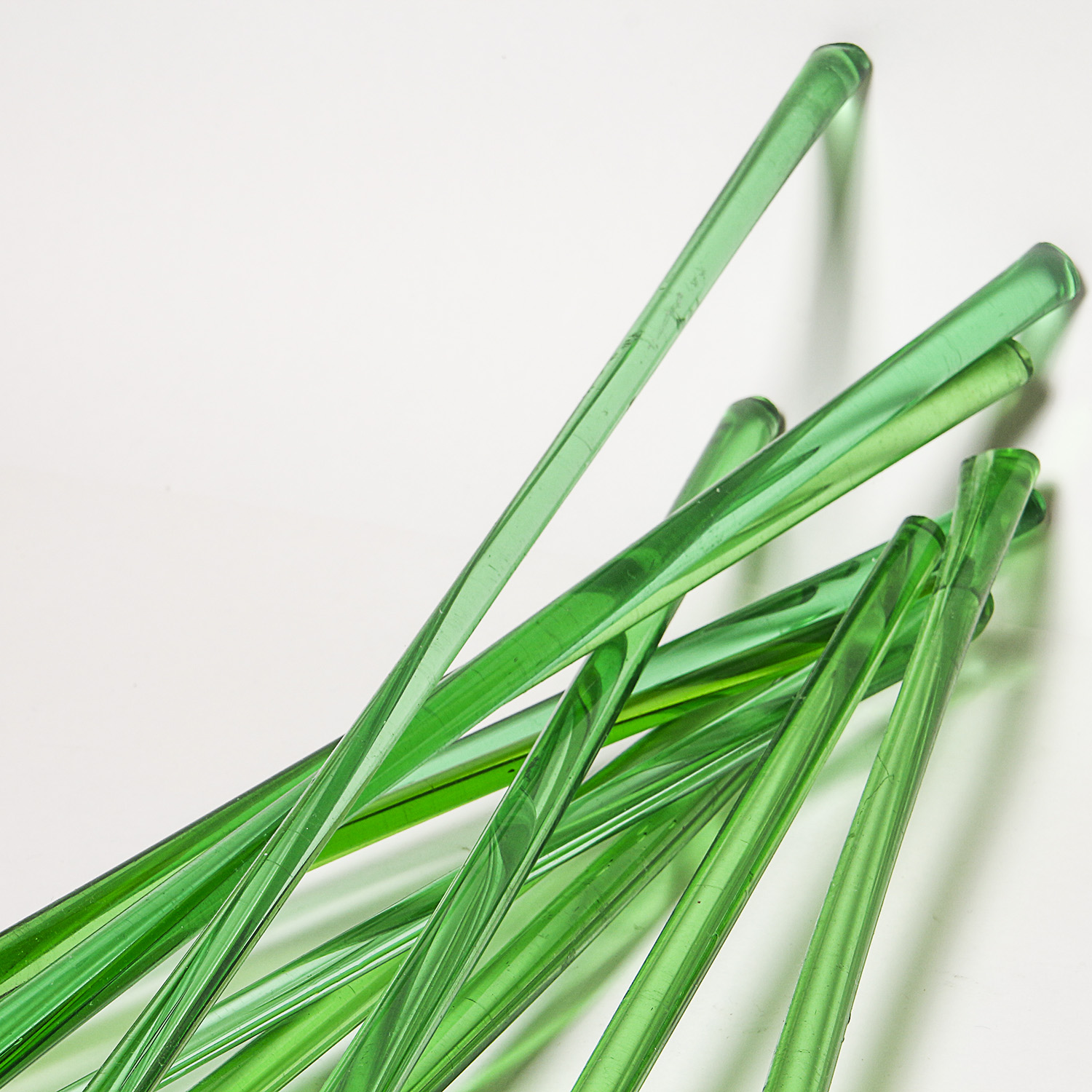 Eleven Long-Stemmed Blown Glass Flowers
