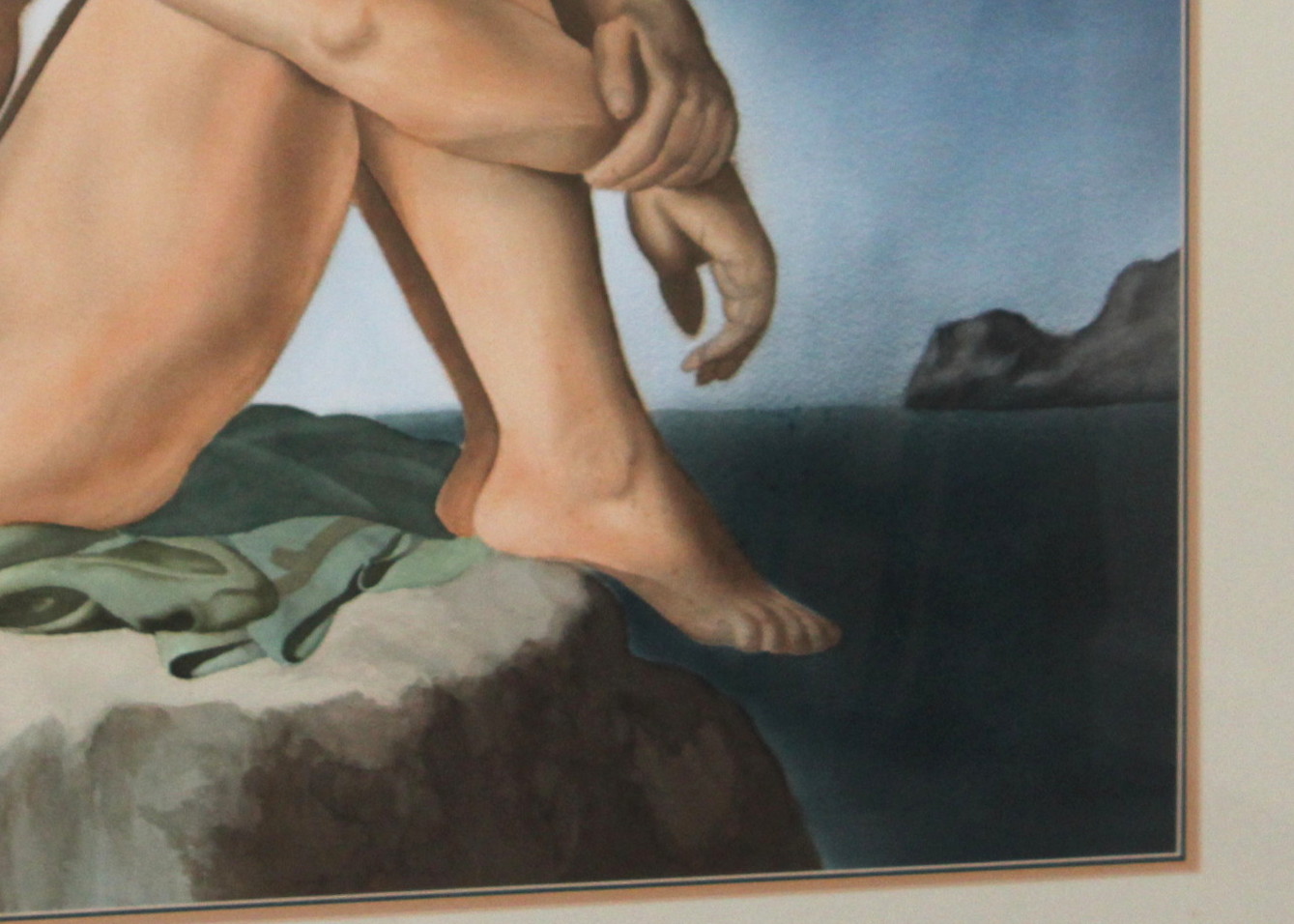 Watercolor Study of a Hippolyte Flandrin Work