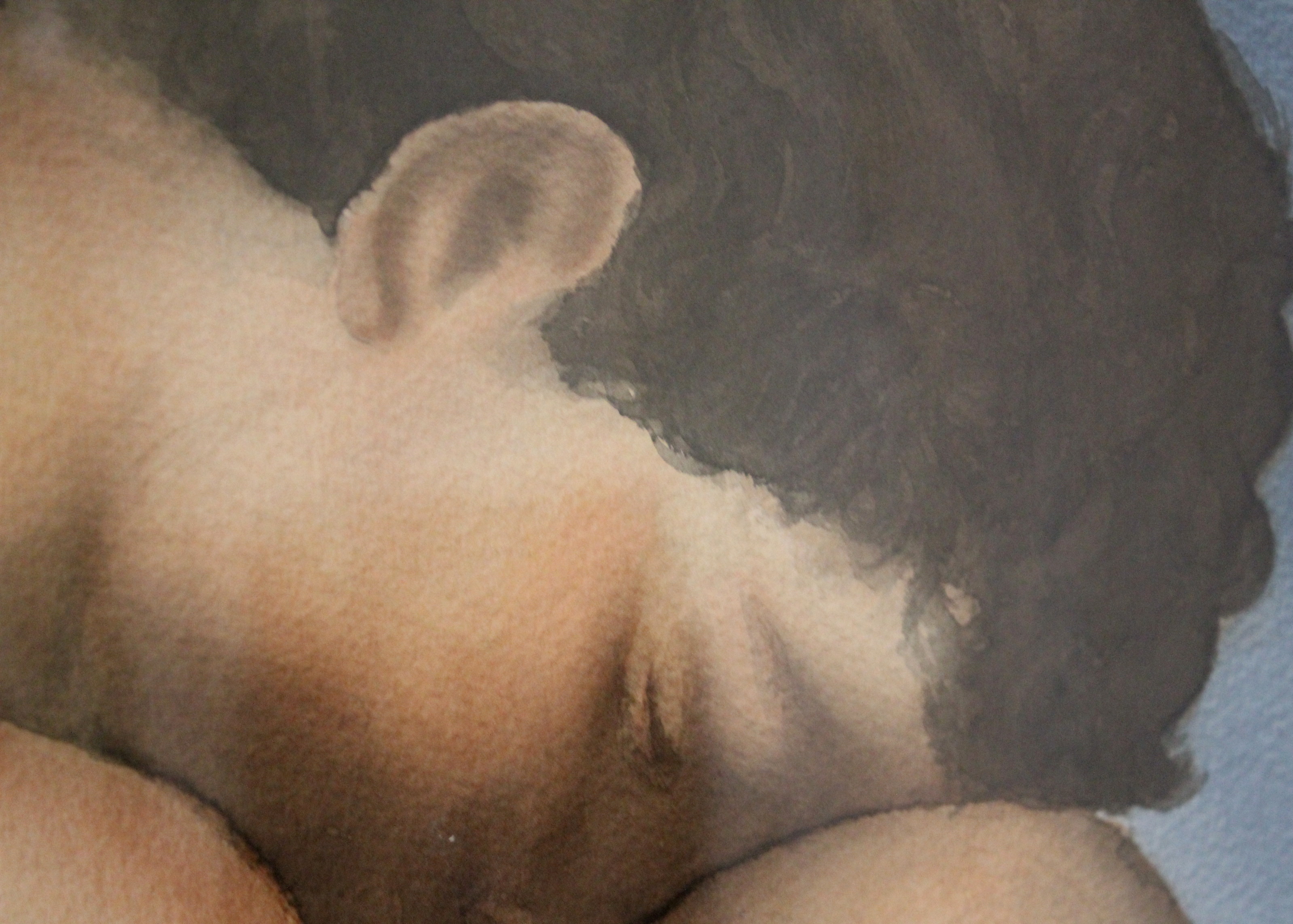 Watercolor Study of a Hippolyte Flandrin Work