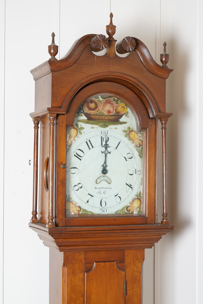 19th c. Pennsylvania Tall Case Clock Attrib. to Benjamin Solliday