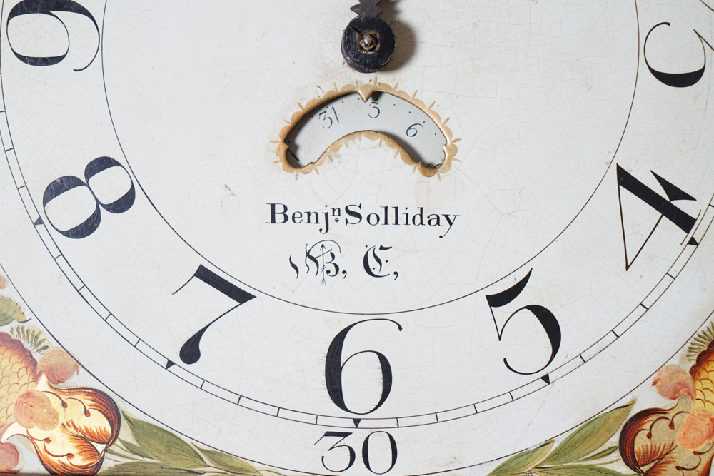 19th c. Pennsylvania Tall Case Clock Attrib. to Benjamin Solliday