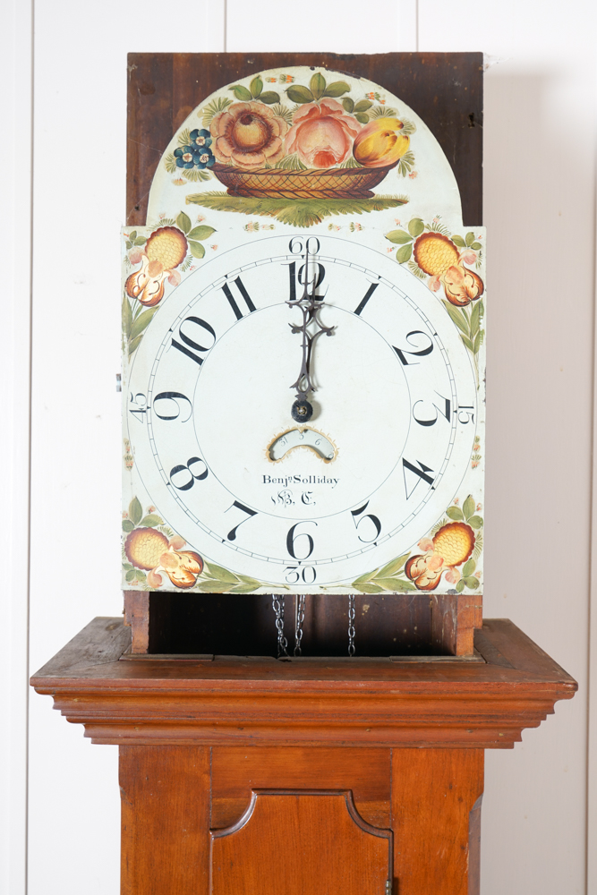 19th c. Pennsylvania Tall Case Clock Attrib. to Benjamin Solliday