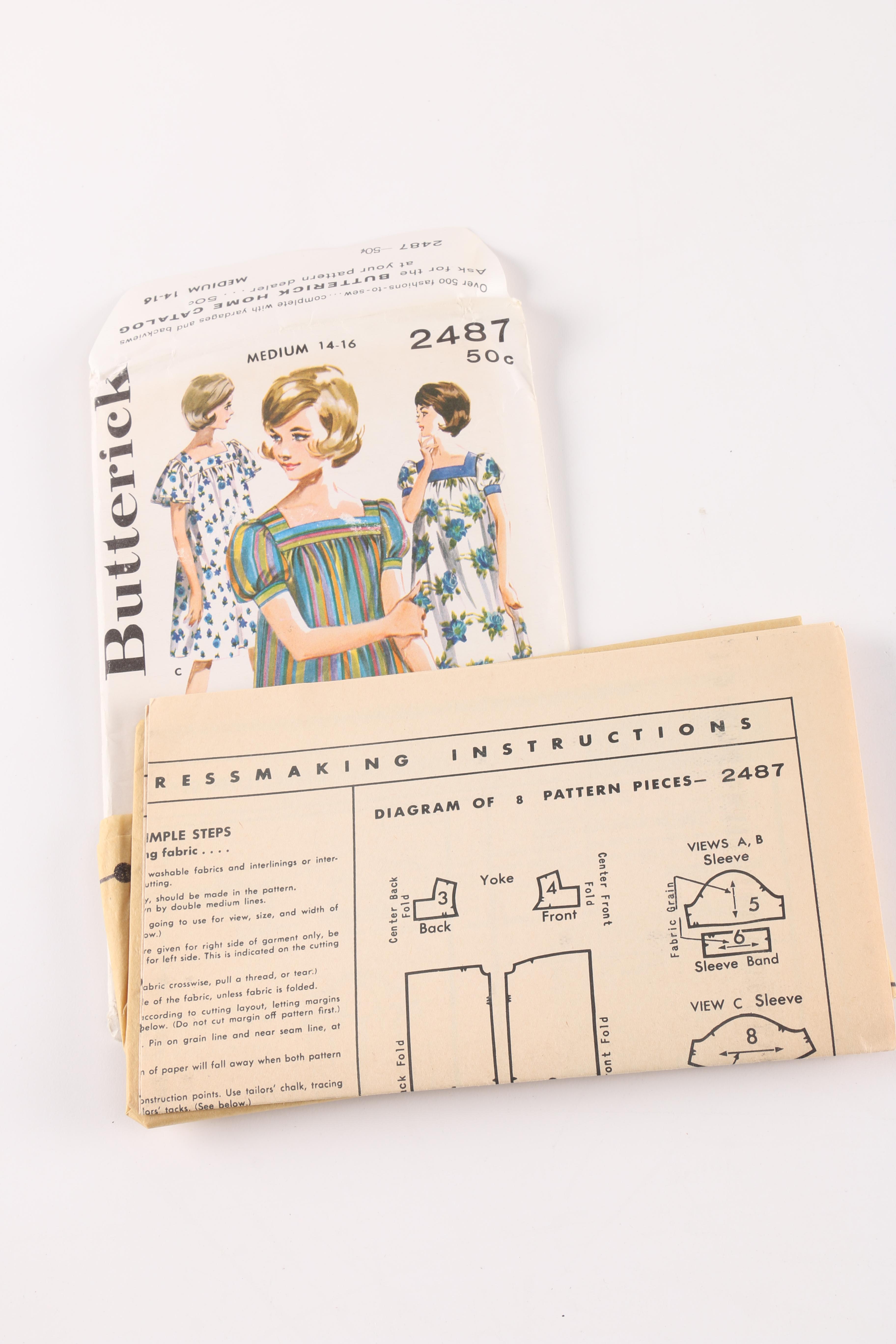 Vintage  McCall's and Butterick Dress Patterns