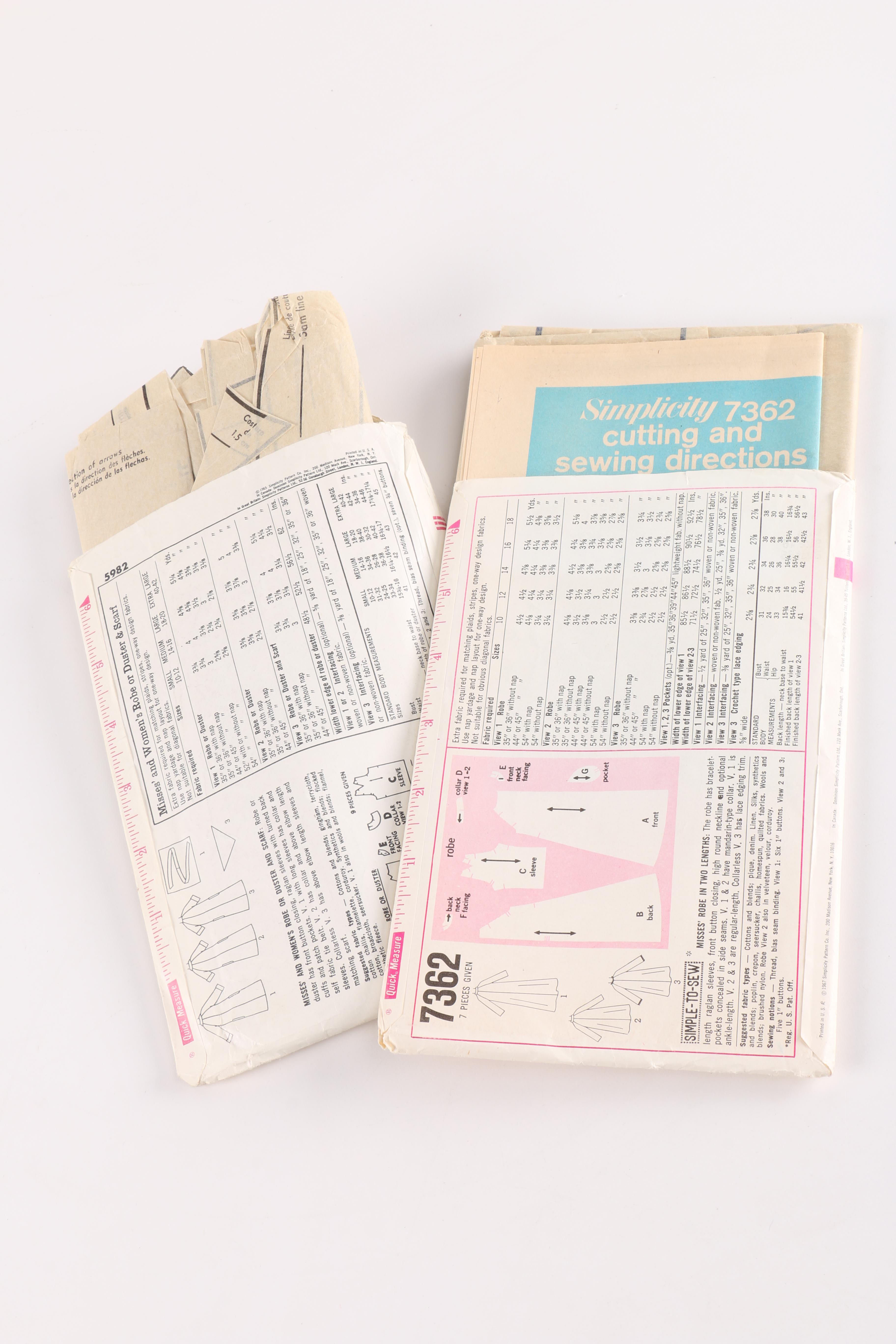 Vintage  McCall's and Butterick Dress Patterns