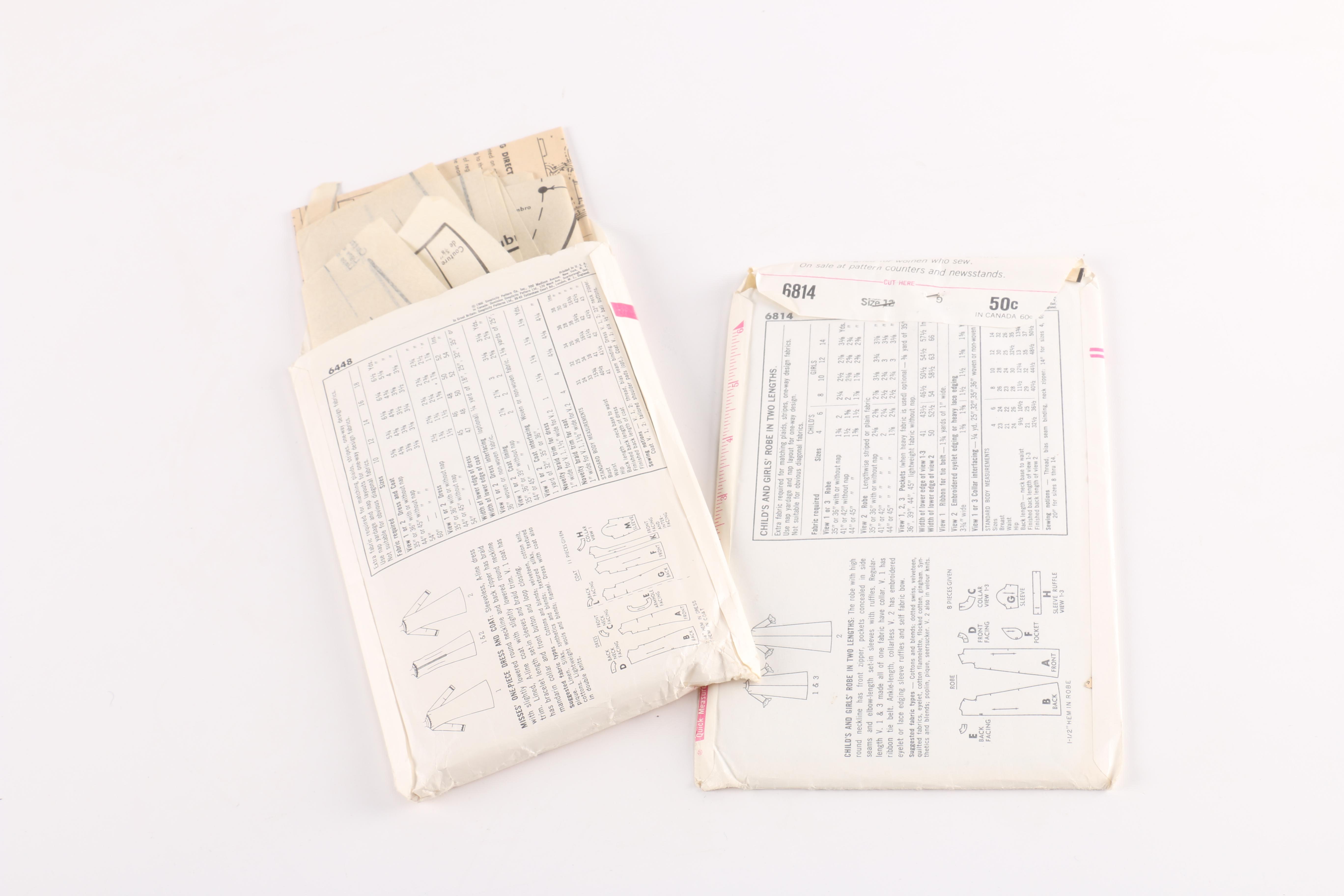 Vintage  McCall's and Butterick Dress Patterns