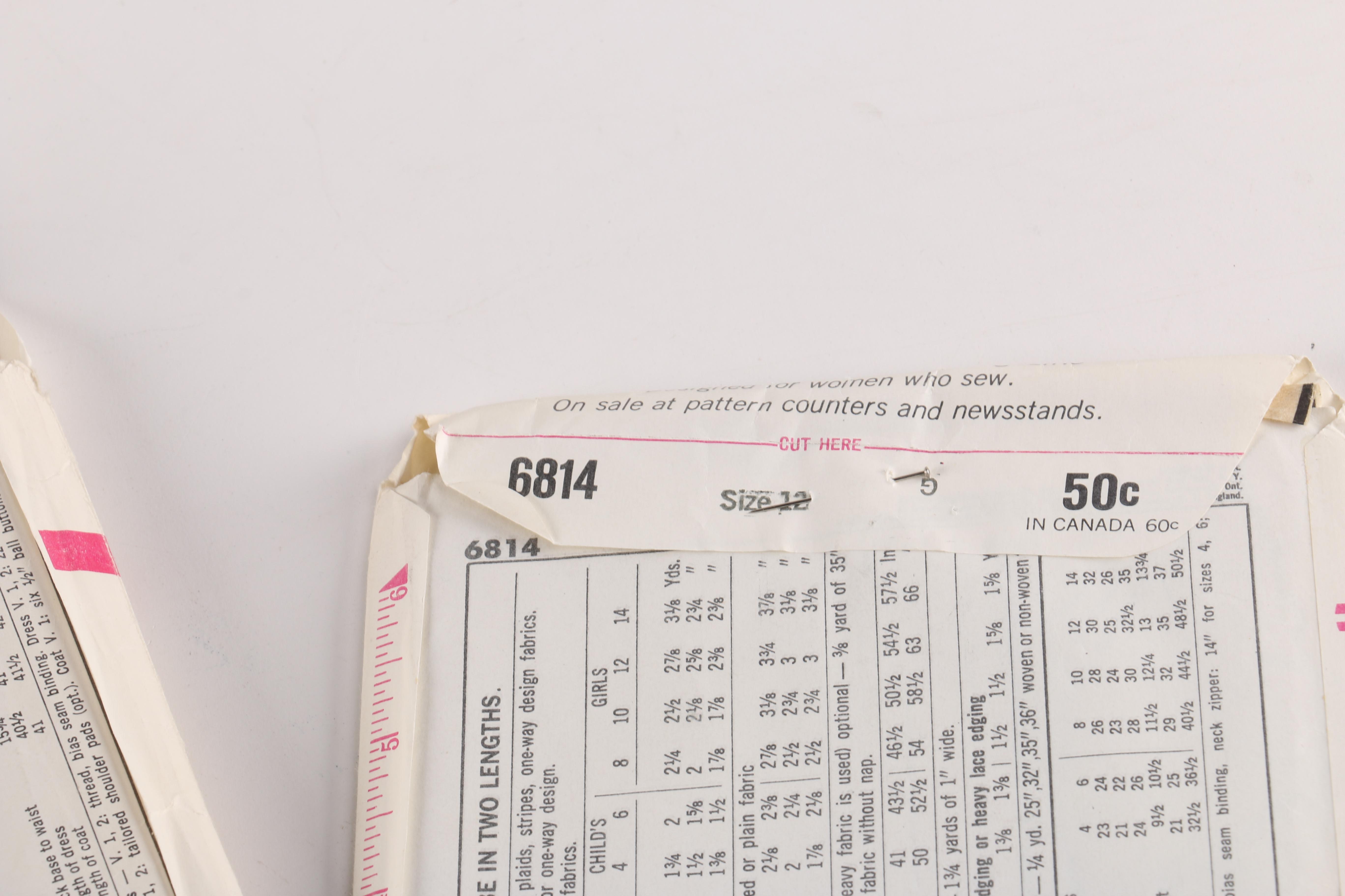 Vintage  McCall's and Butterick Dress Patterns