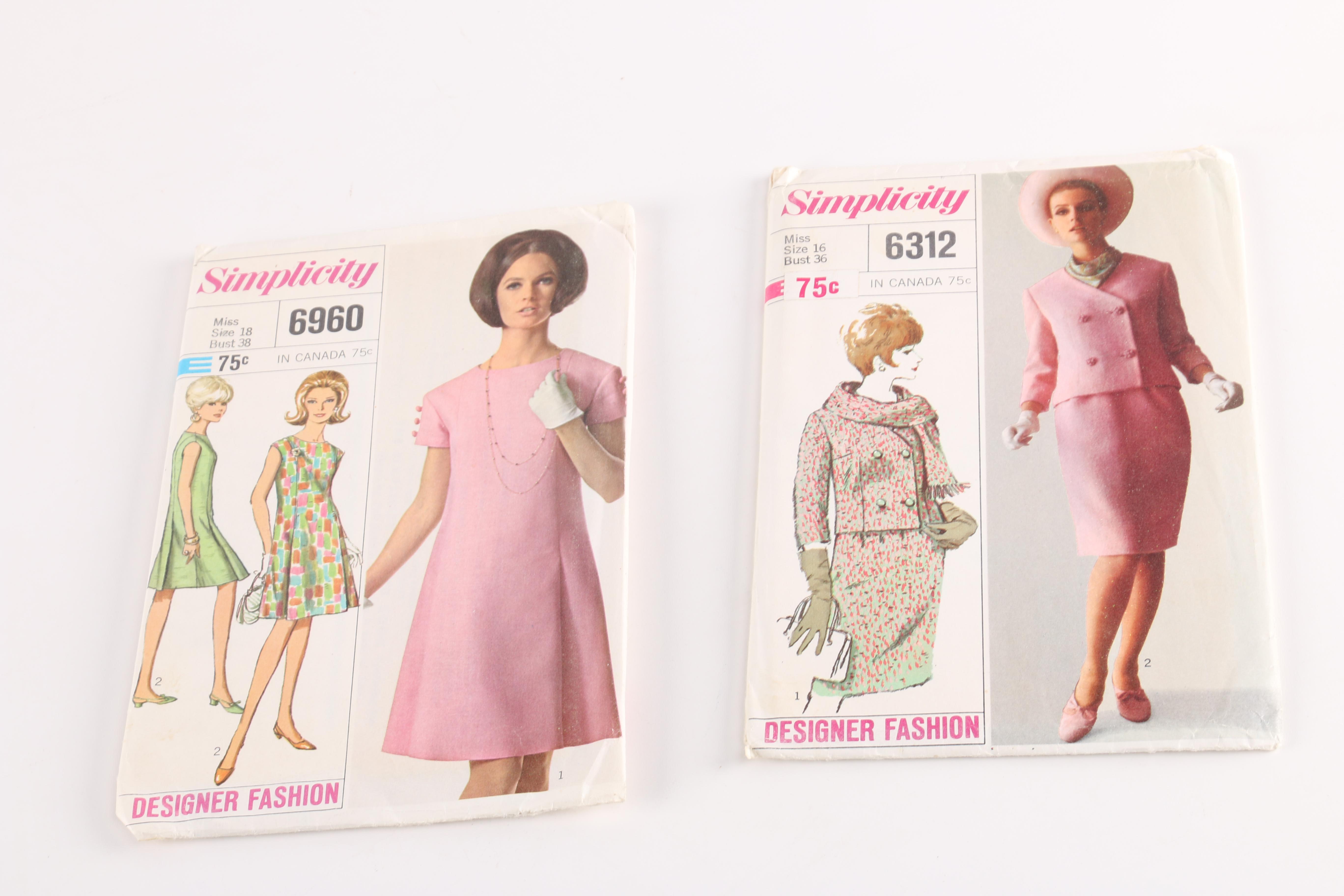 Vintage  McCall's and Butterick Dress Patterns