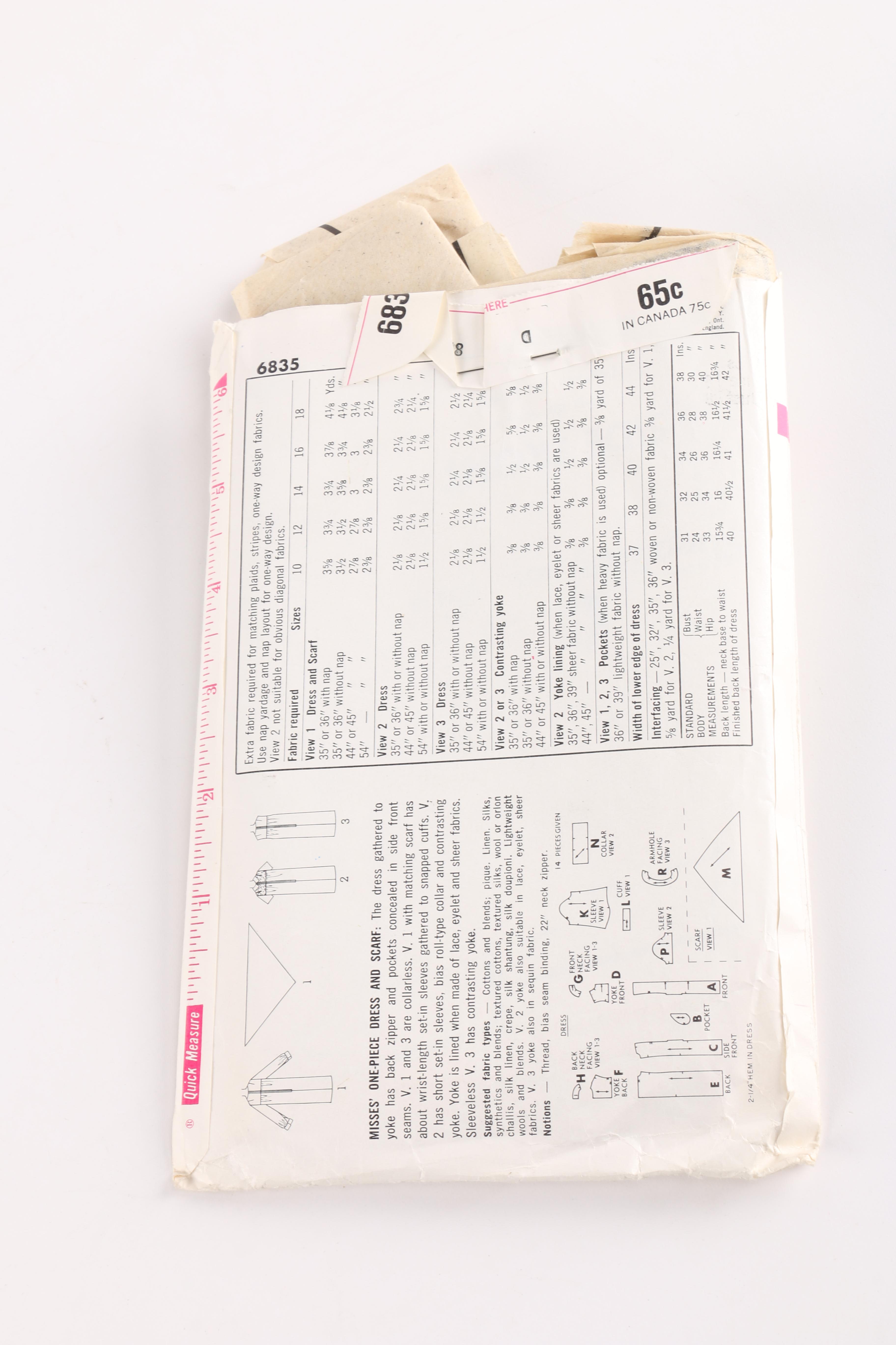 Vintage  McCall's and Butterick Dress Patterns