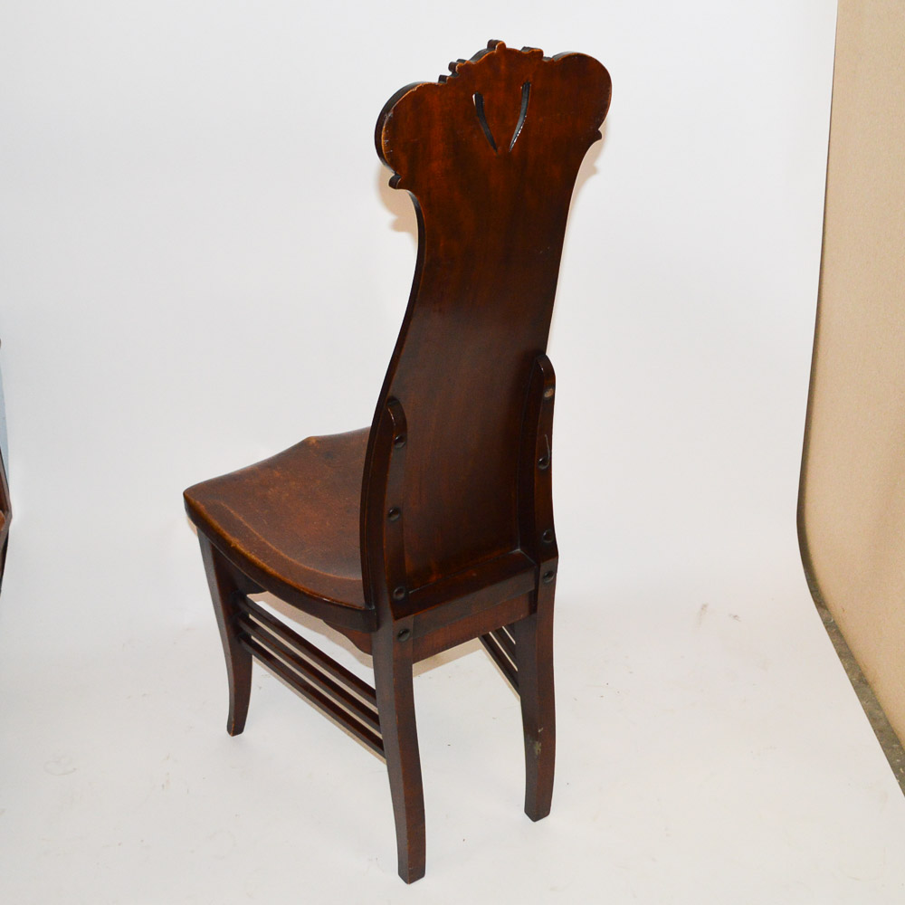 Early 20th Century Mahogany Hall Chairs