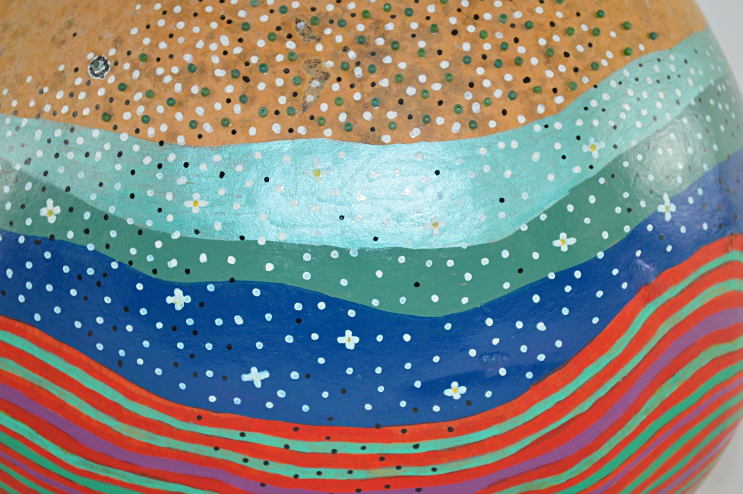 Hand-Painted Gourd Bowl