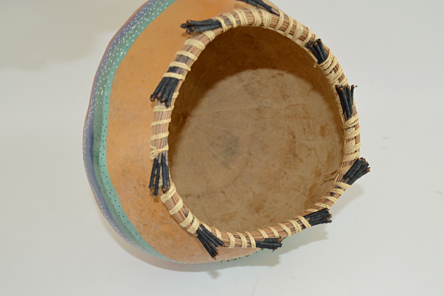 Hand-Painted Gourd Bowl