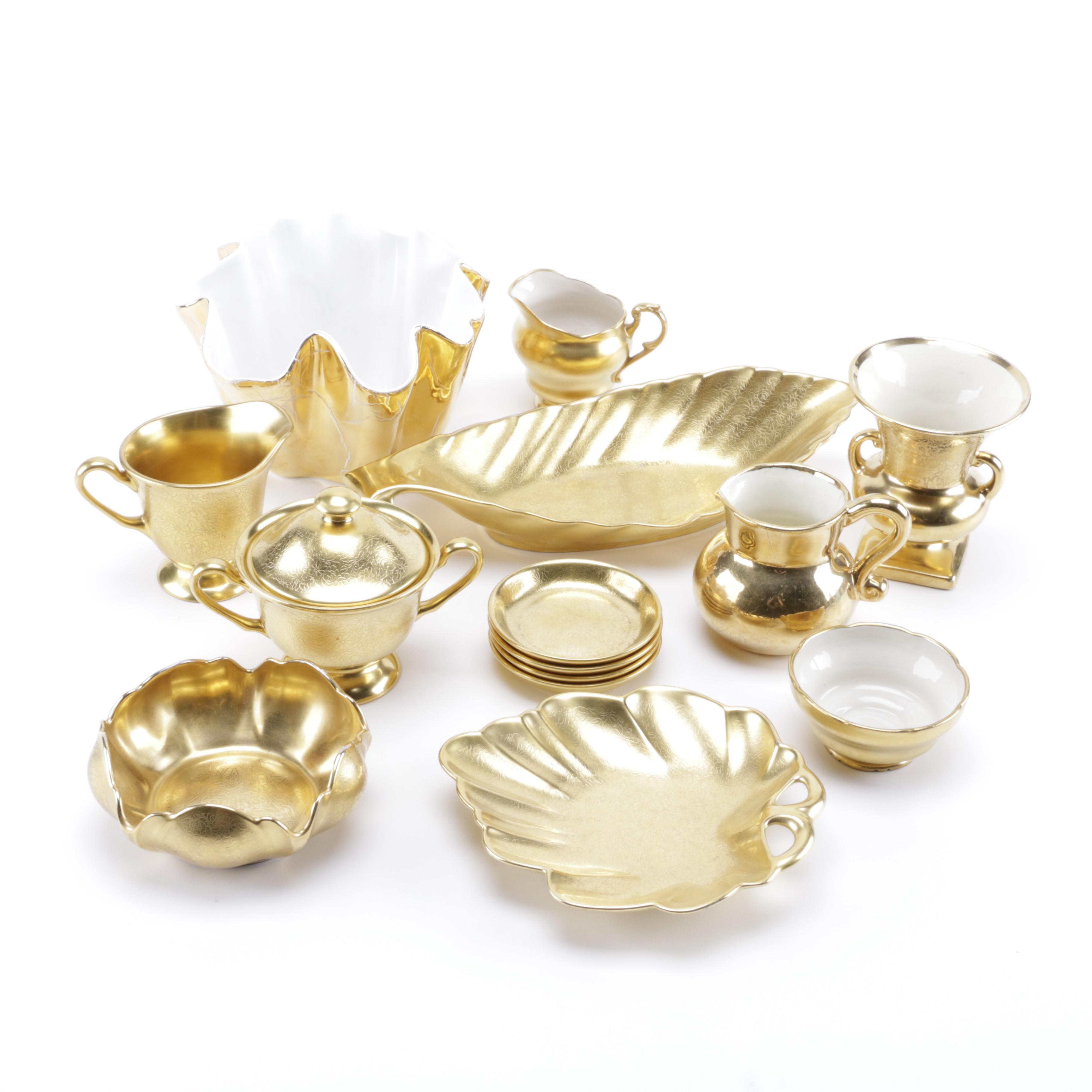 Gold Tone Serving ware