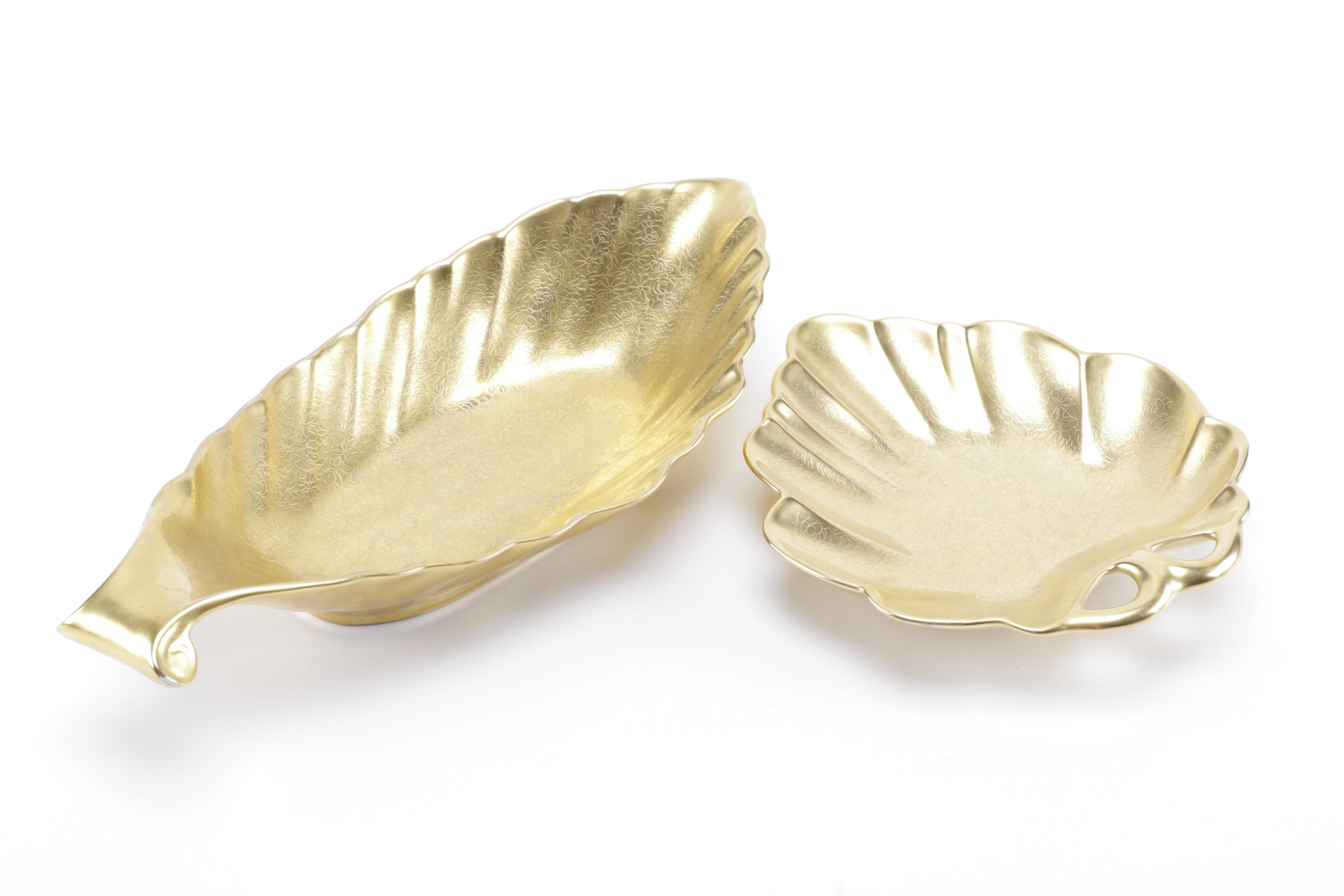 Gold Tone Serving ware