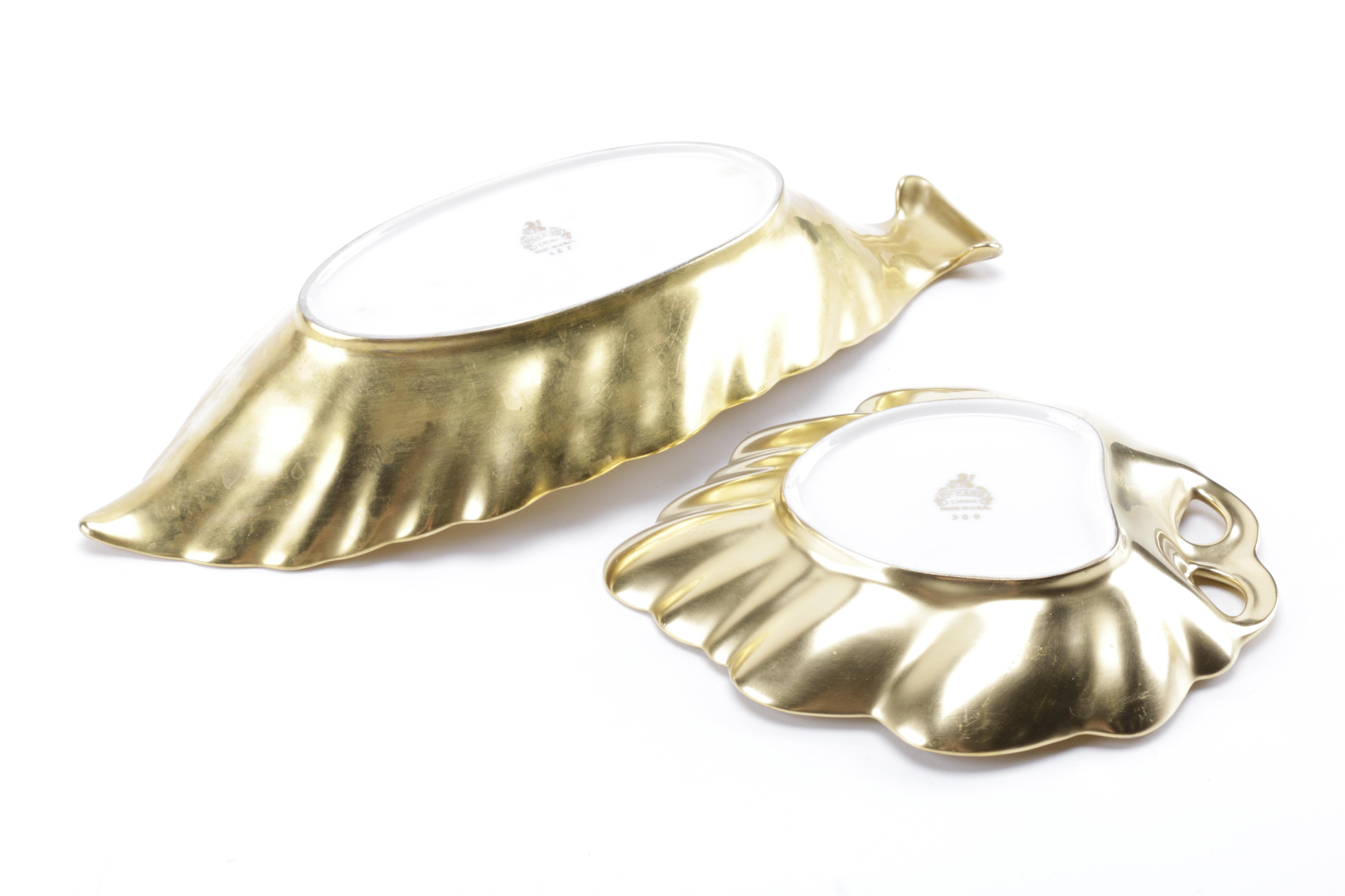 Gold Tone Serving ware