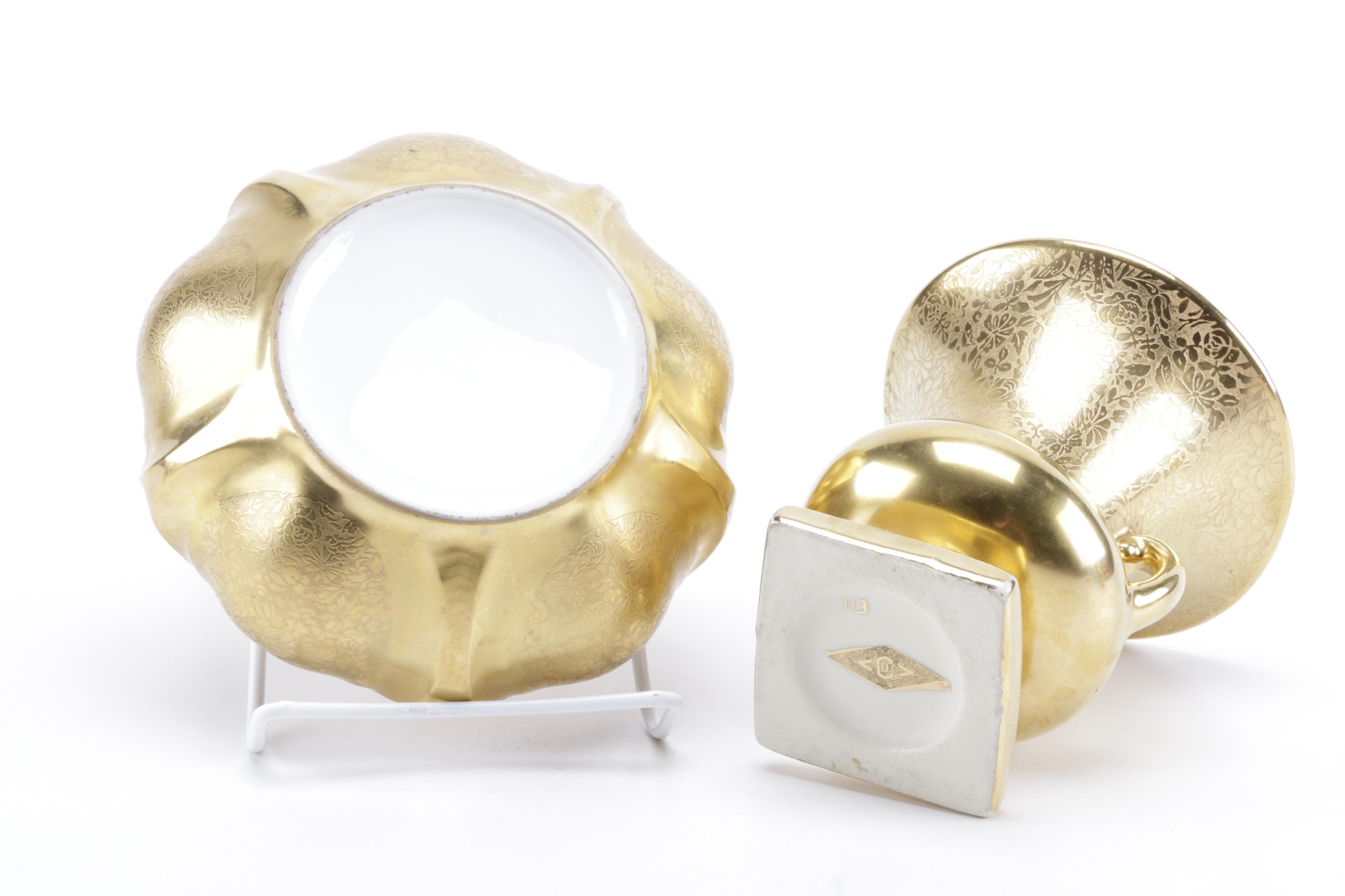 Gold Tone Serving ware