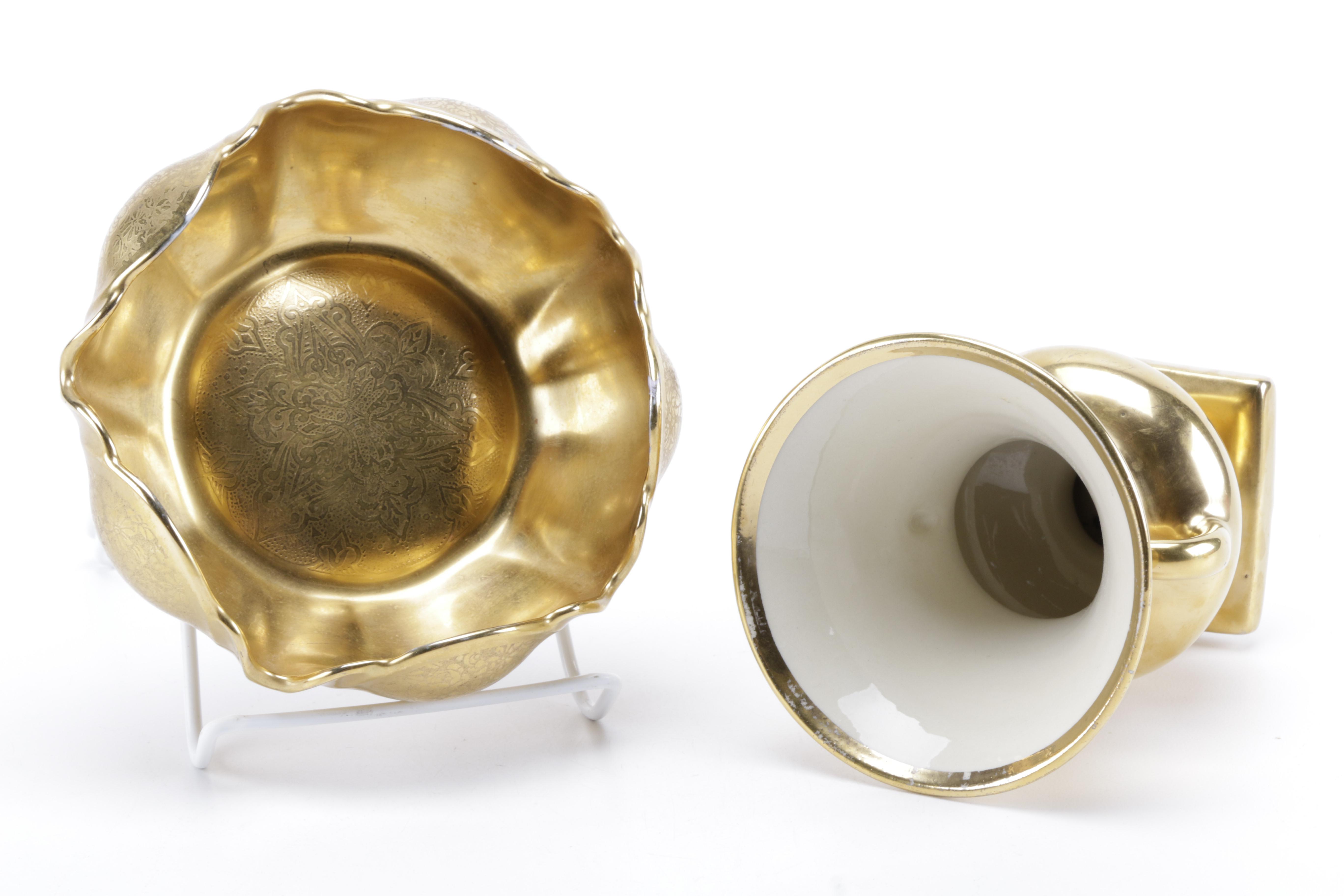 Gold Tone Serving ware