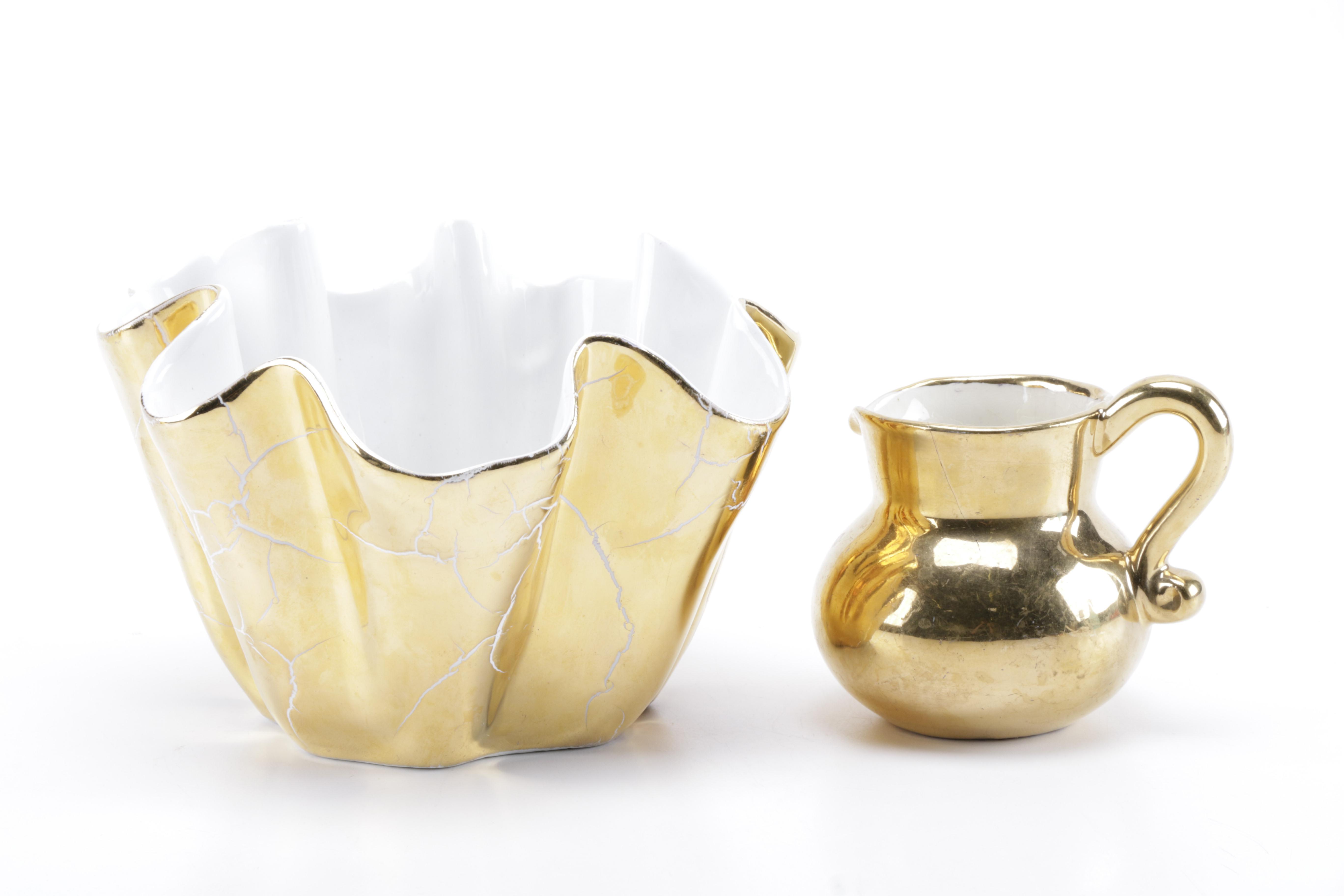 Gold Tone Serving ware