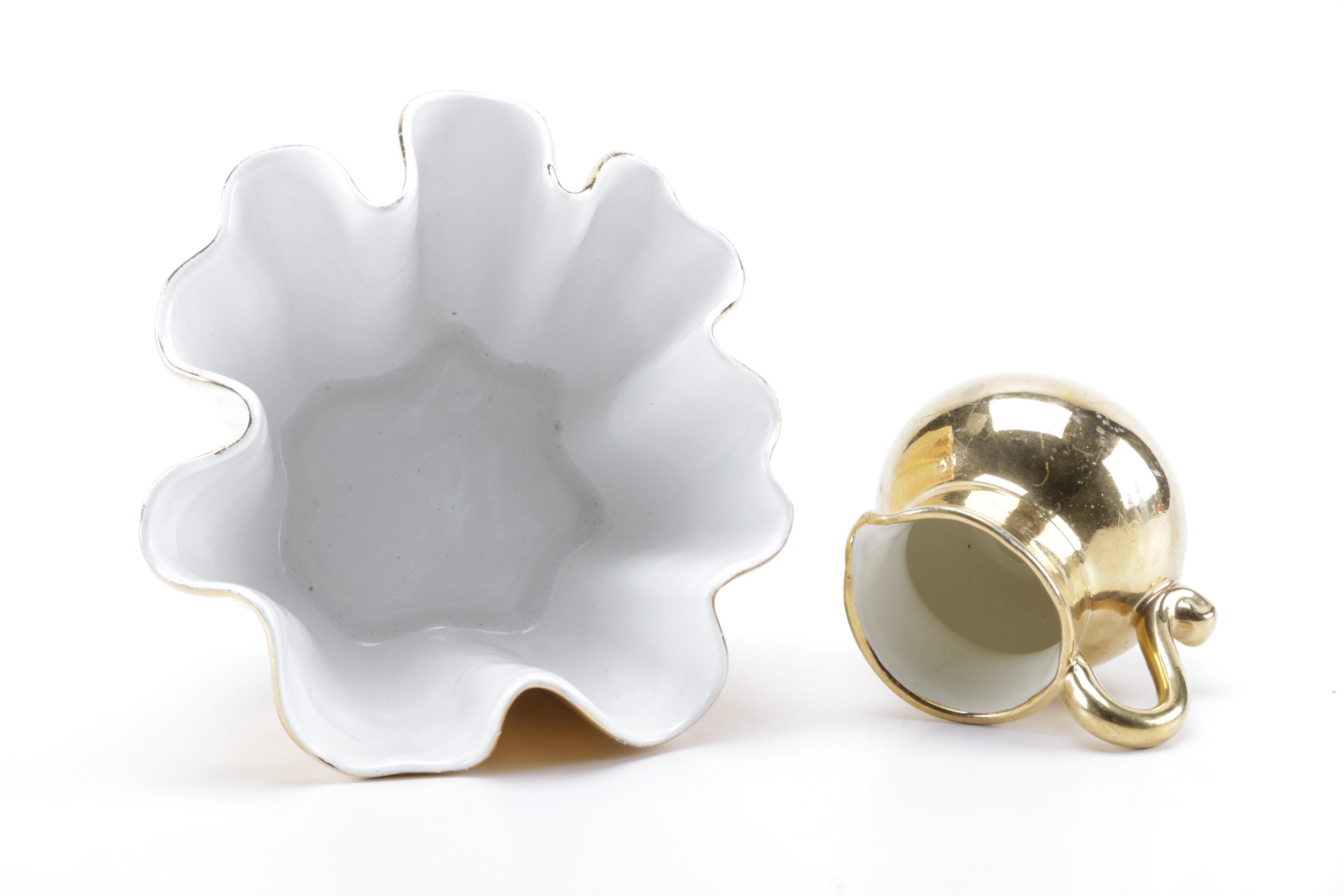 Gold Tone Serving ware