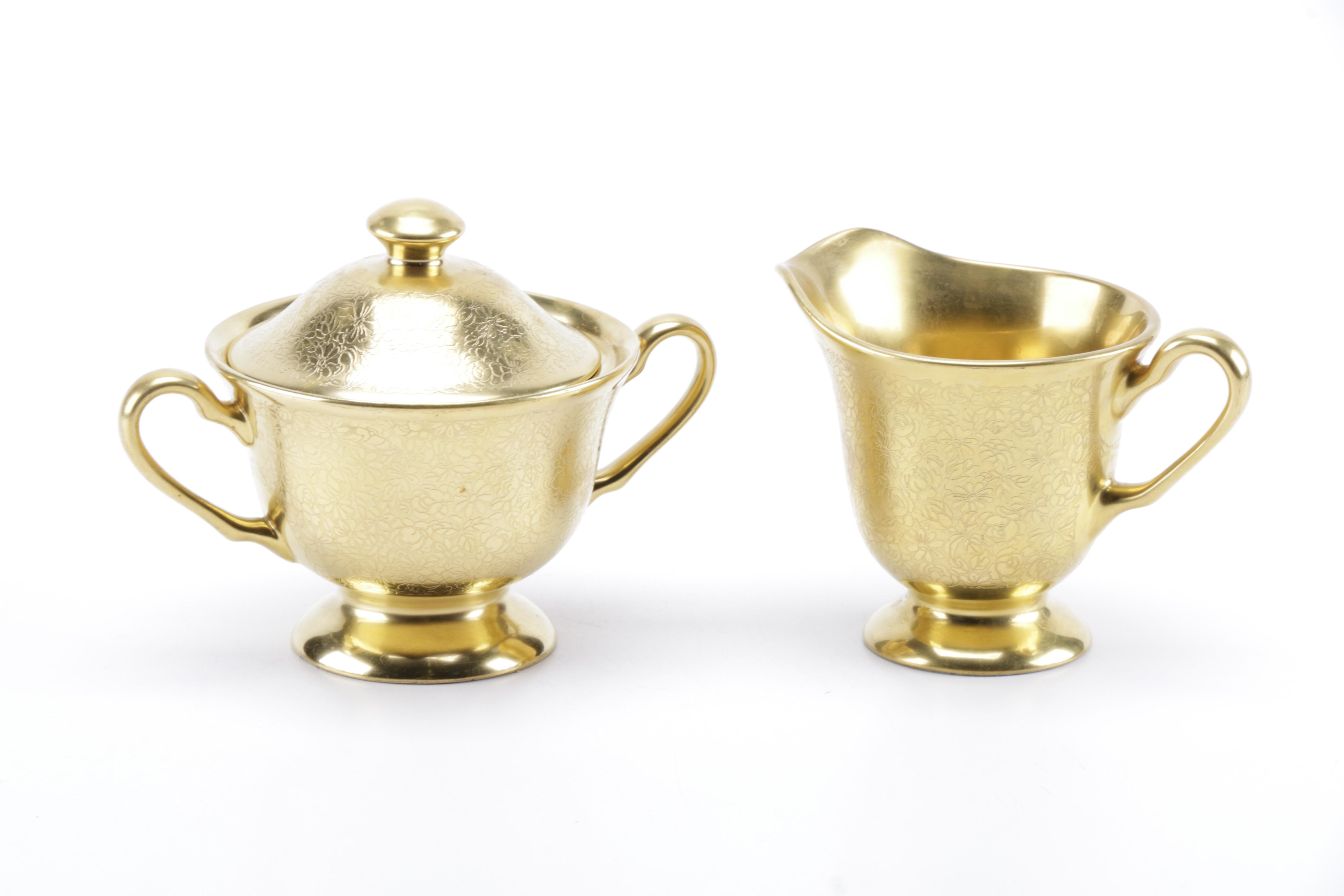 Gold Tone Serving ware