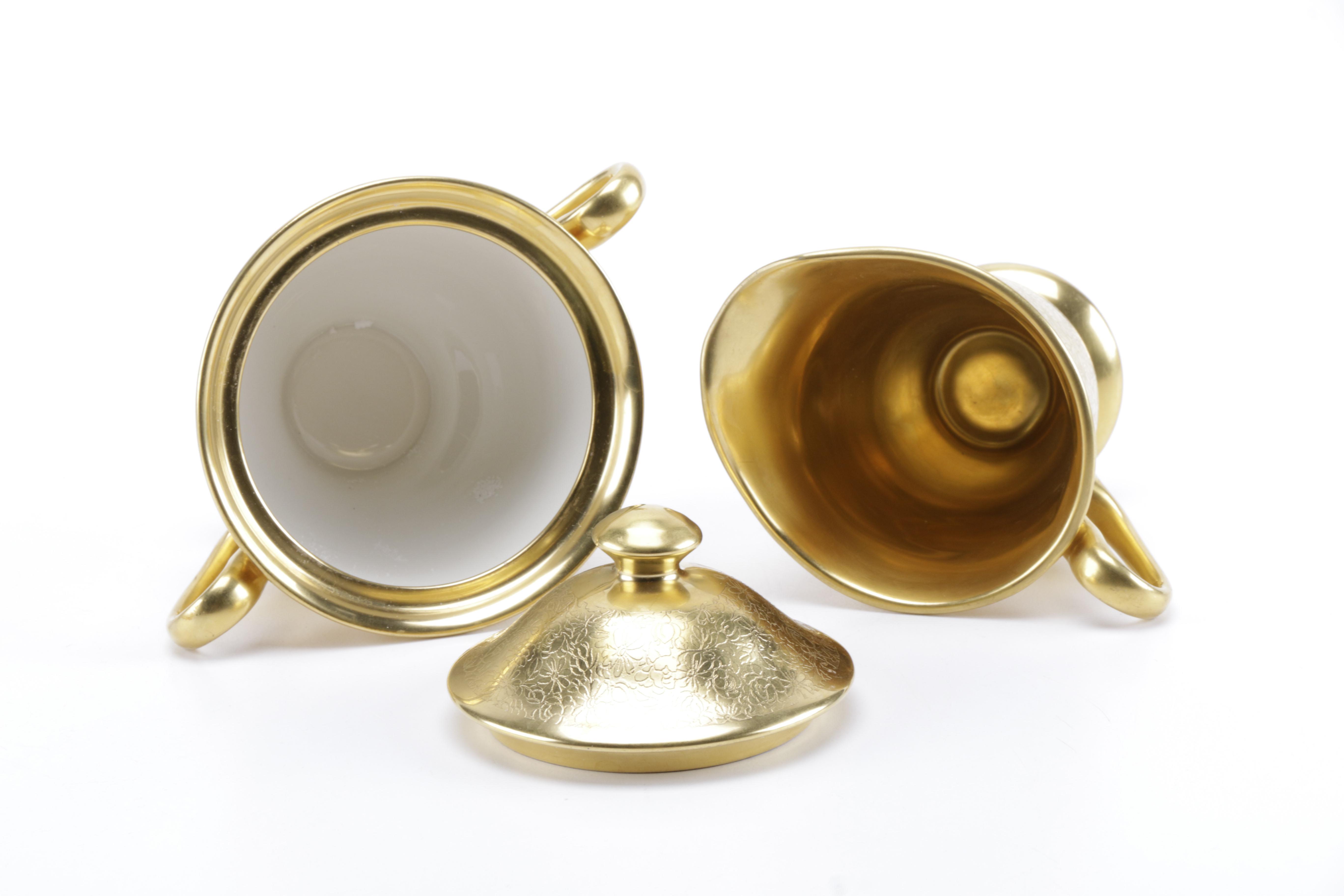 Gold Tone Serving ware