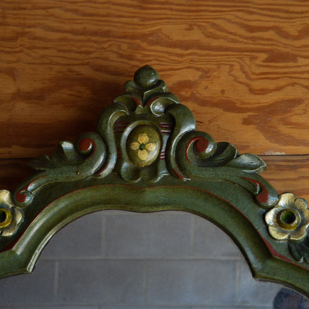 Victorian Style Hand Painted Vanity Dresser With Mirror