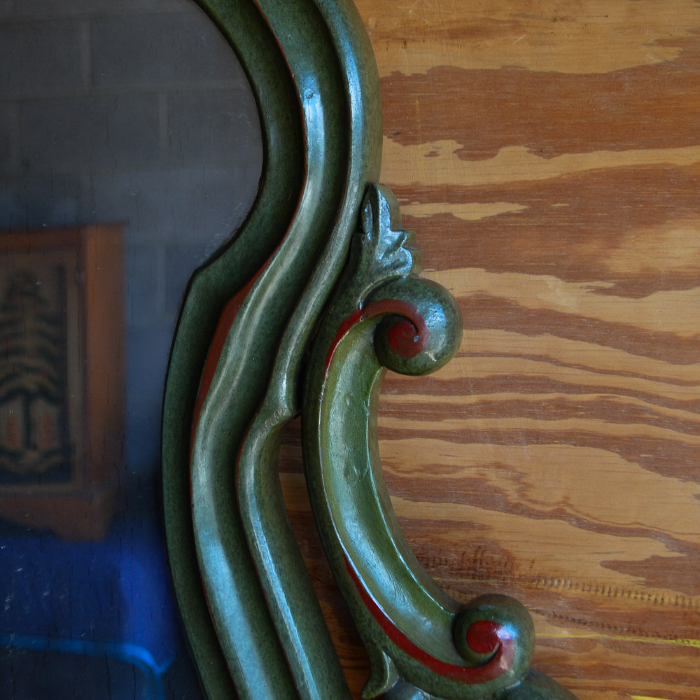 Victorian Style Hand Painted Vanity Dresser With Mirror