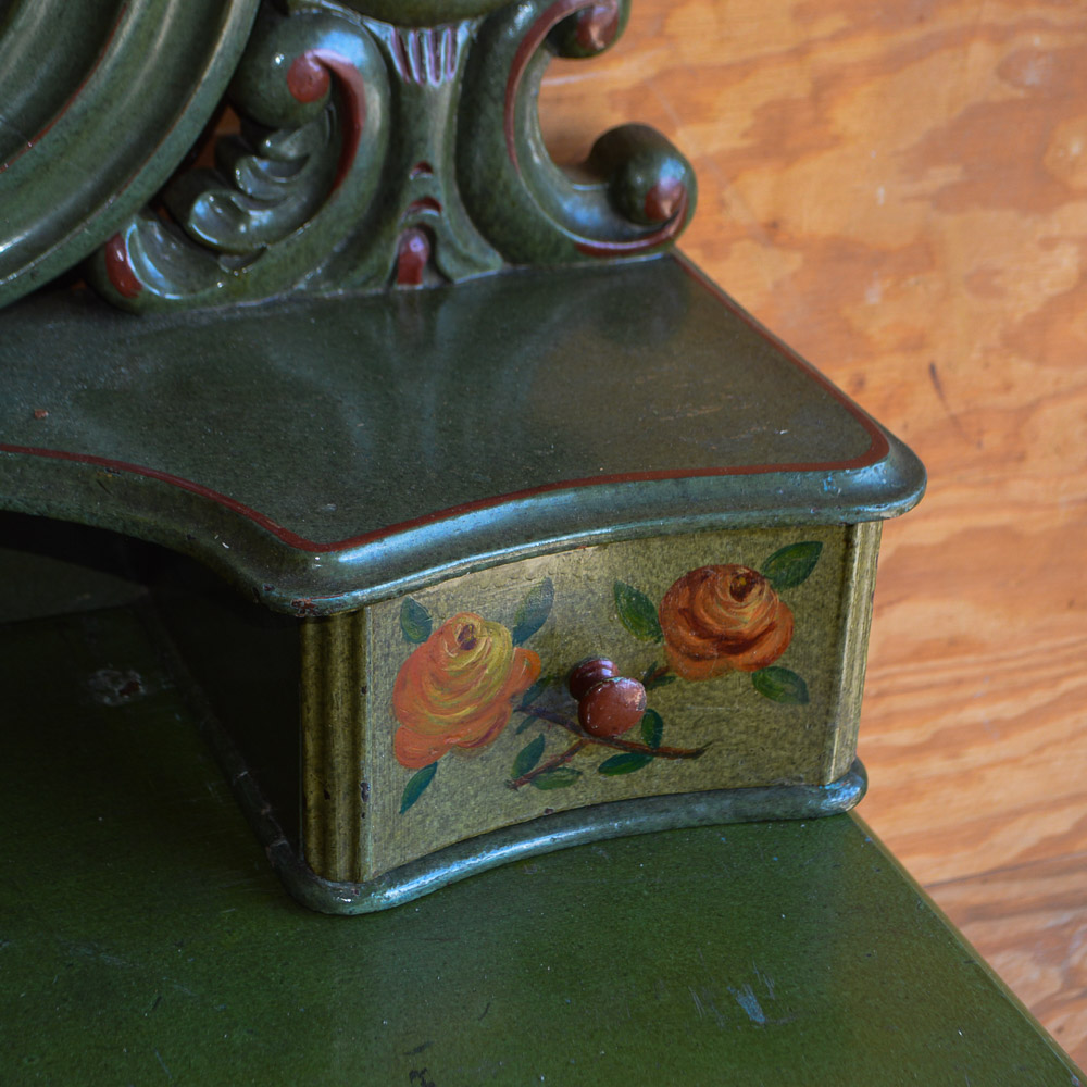 Victorian Style Hand Painted Vanity Dresser With Mirror