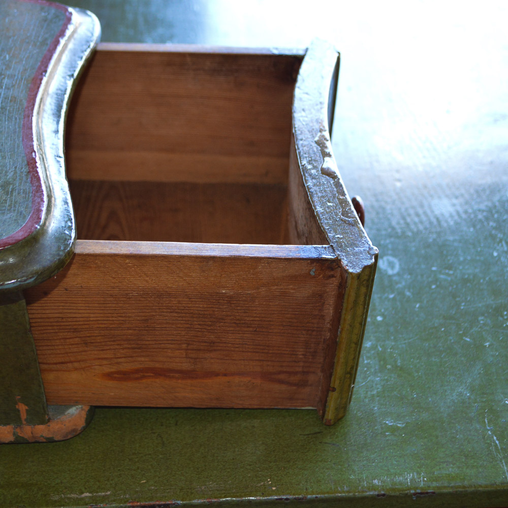 Victorian Style Hand Painted Vanity Dresser With Mirror