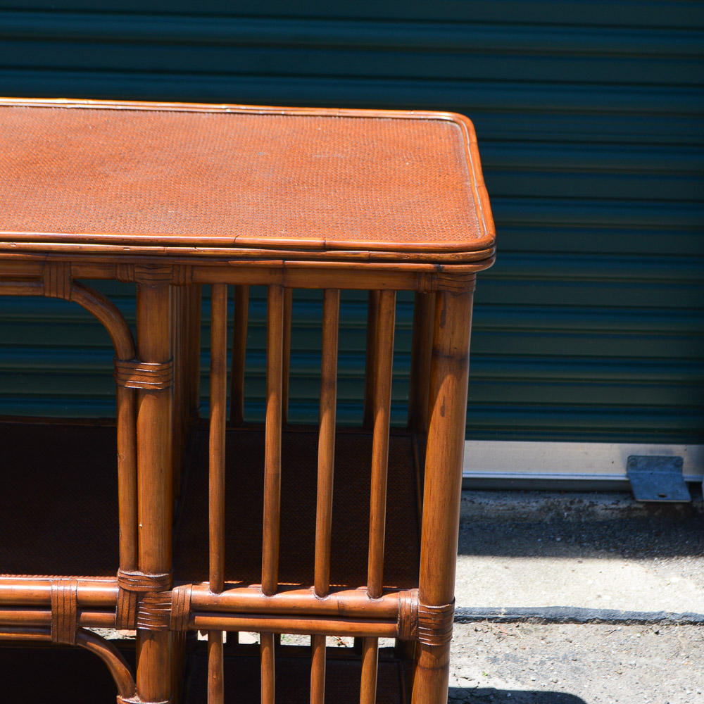 Bamboo and Rattan Console Table