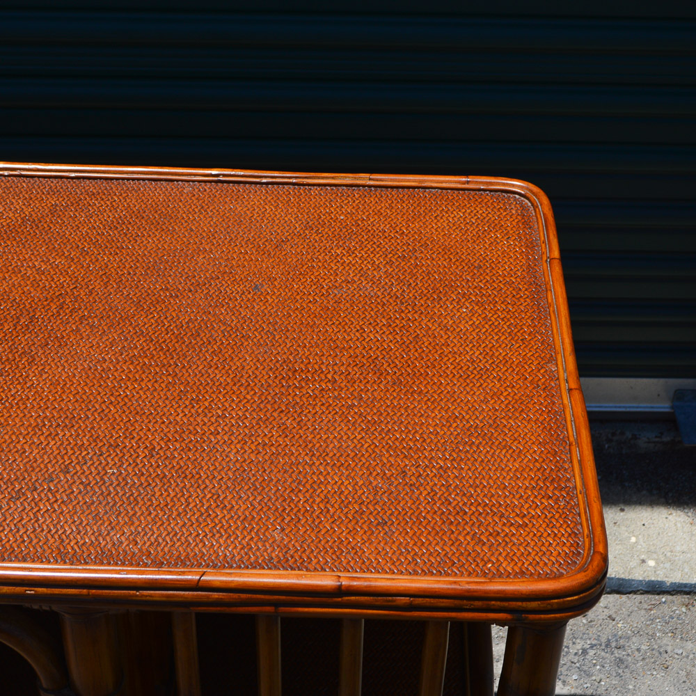 Bamboo and Rattan Console Table