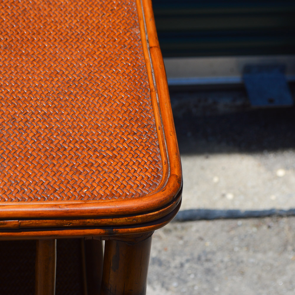 Bamboo and Rattan Console Table