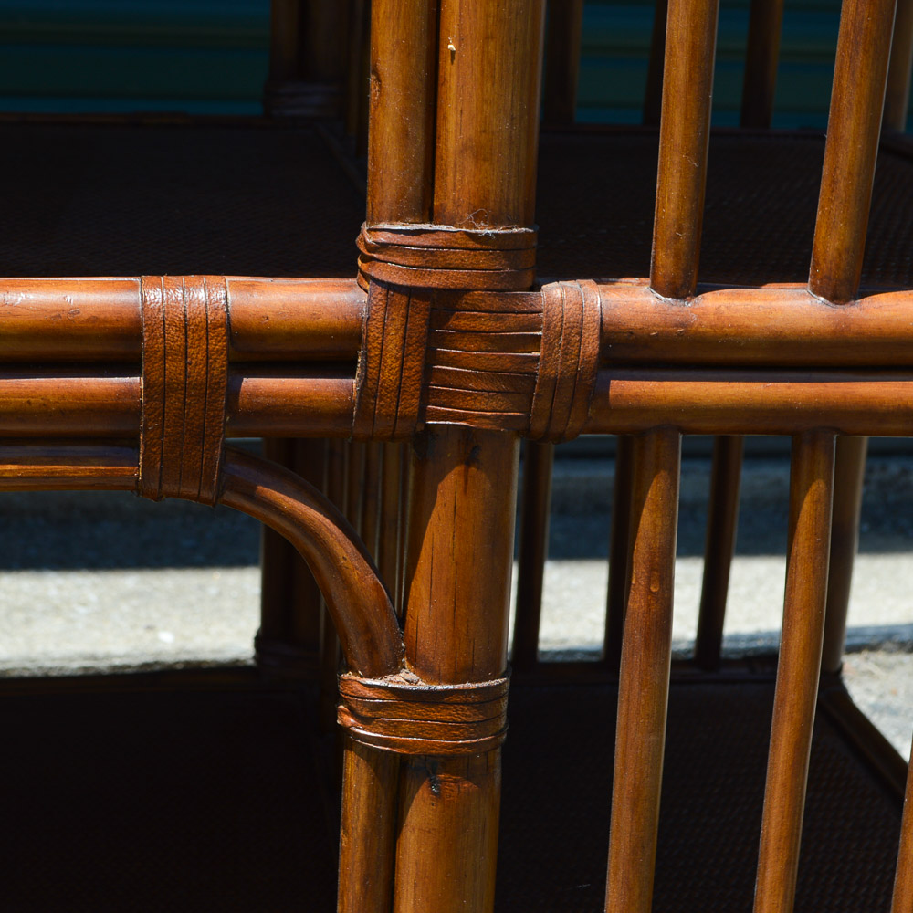 Bamboo and Rattan Console Table
