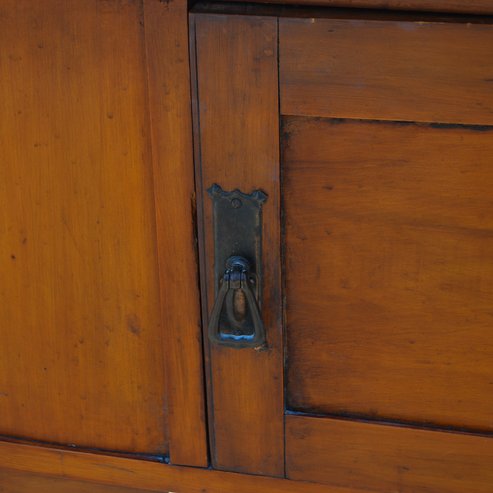 Early American Style Cherry Marble Top Cabinet