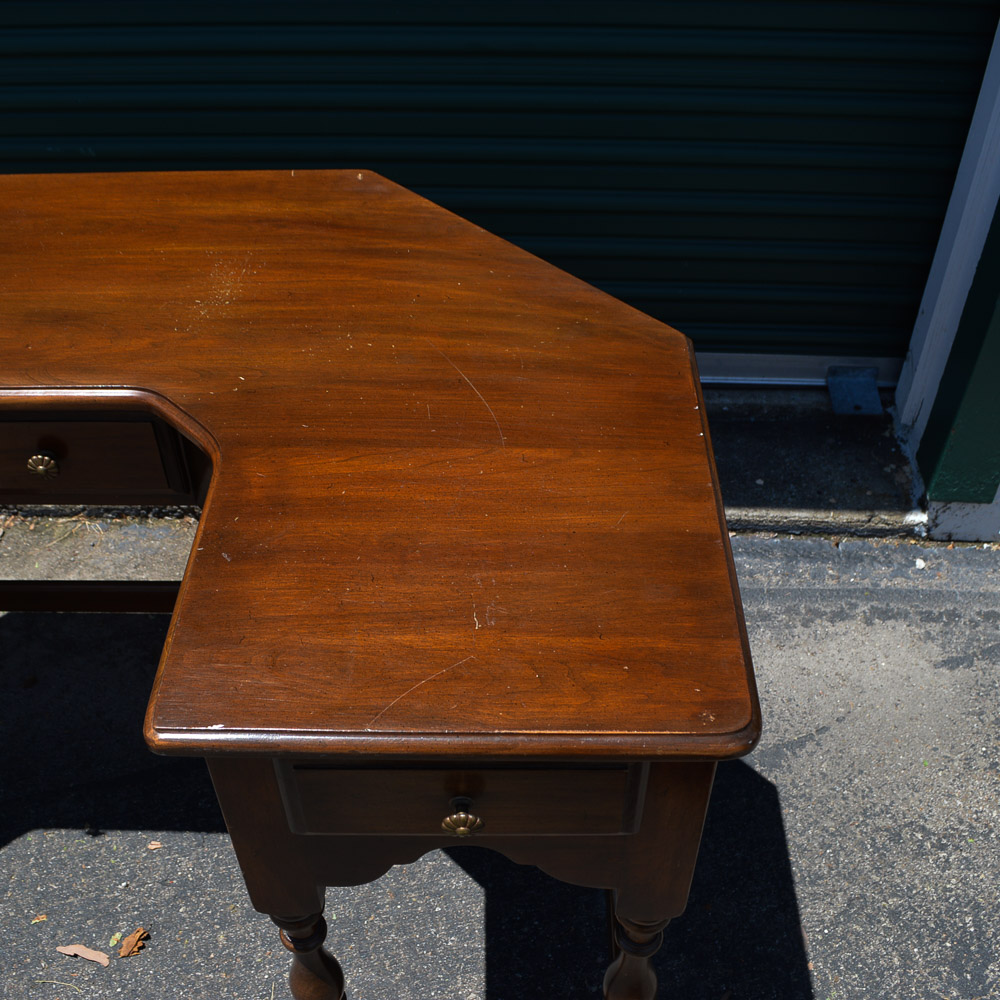 Vintage William and Mary Style Desk by Harden