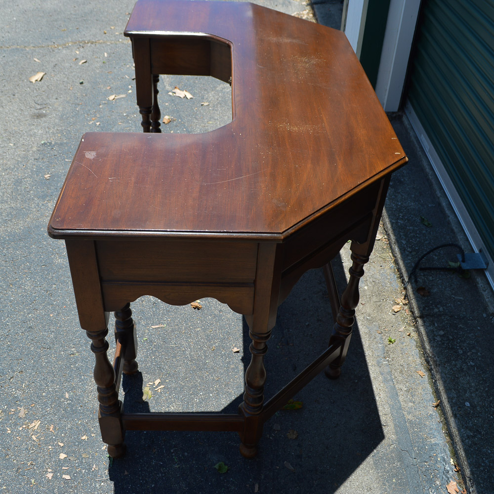 Vintage William and Mary Style Desk by Harden