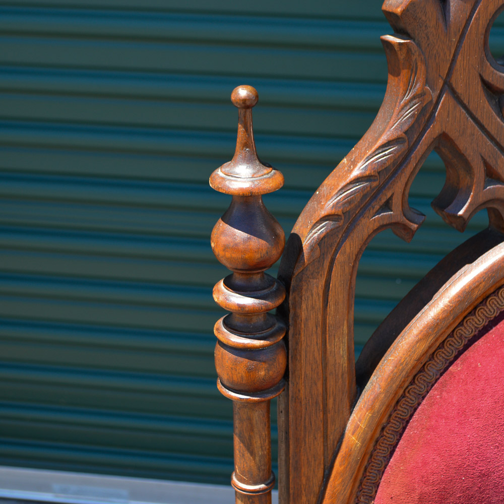 Gothic Revival Style Hall Chair