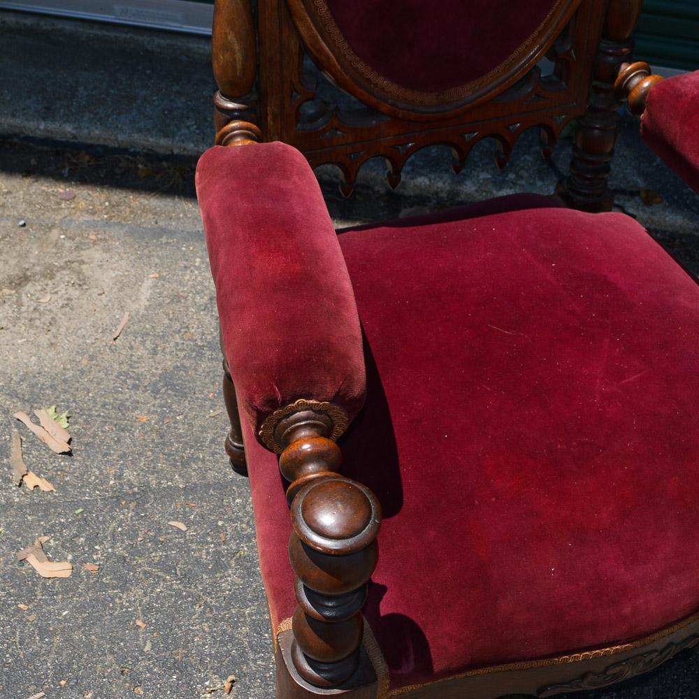 Gothic Revival Style Hall Chair