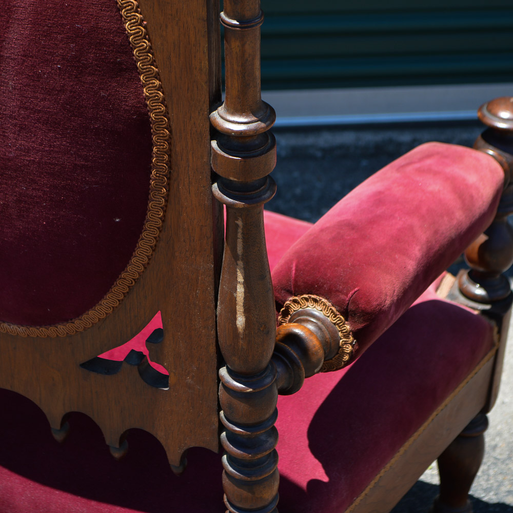 Gothic Revival Style Hall Chair