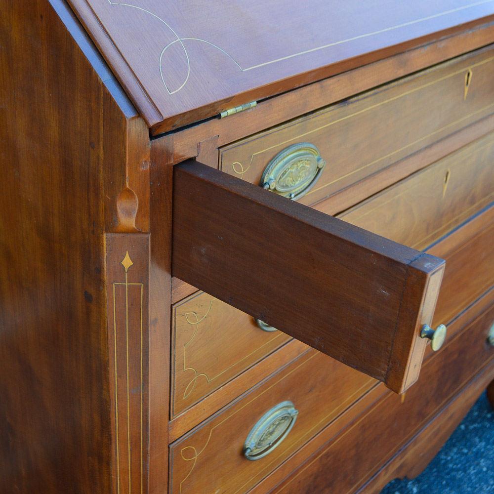 Antique Federal Period Cherry Secretary Desk, c. 1820