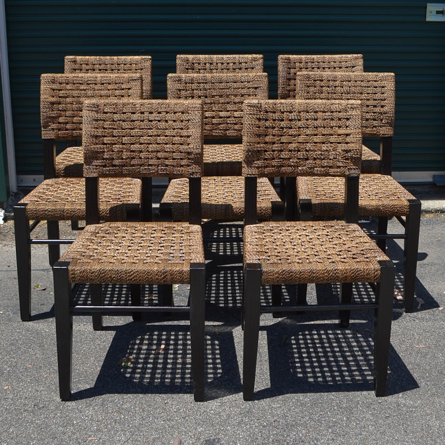 Set of Woven Side Chairs by Palecek